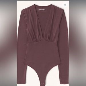Abercrombie and Fitch Long Sleeve Slink V-neck bodysuit